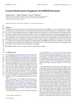 Learned Interferometric Imaging for the SPIDER Instrument