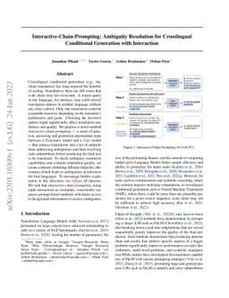 Interactive-Chain-Prompting: Ambiguity Resolution for Crosslingual
  Conditional Generation with Interaction
