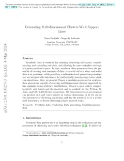 Generating Multidimensional Clusters With Support Lines