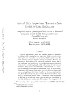 Aircraft Skin Inspections: Towards a New Model for Dent Evaluation
