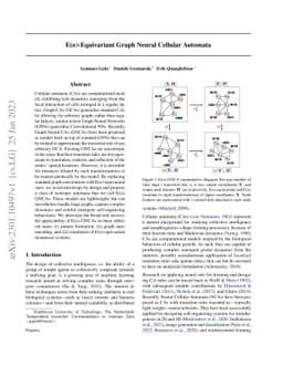 E(n)-equivariant Graph Neural Cellular Automata