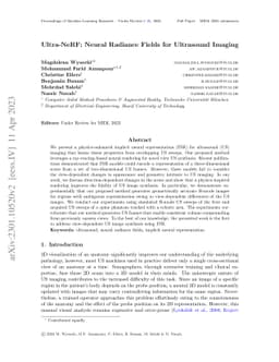 Ultra-NeRF: Neural Radiance Fields for Ultrasound Imaging