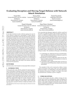Evaluating Deception and Moving Target Defense with Network Attack
  Simulation