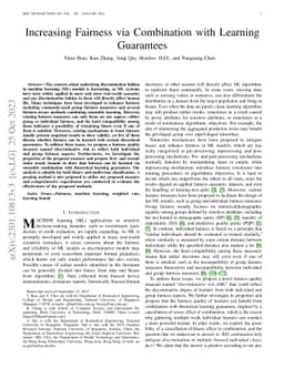 Increasing Fairness via Combination with Learning Guarantees