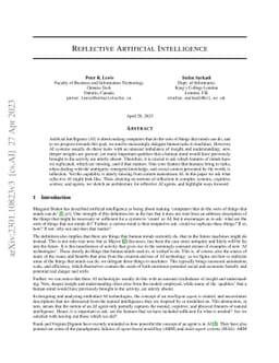 Reflective Artificial Intelligence
