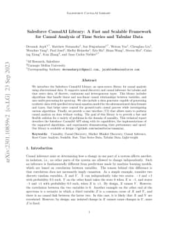 Salesforce CausalAI Library: A Fast and Scalable Framework for Causal
  Analysis of Time Series and Tabular Data
