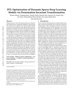 PIT: Optimization of Dynamic Sparse Deep Learning Models via Permutation
  Invariant Transformation