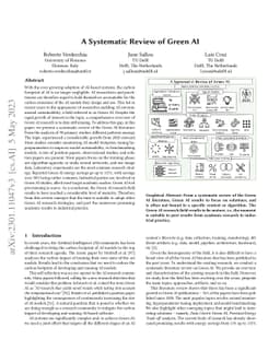 A Systematic Review of Green AI