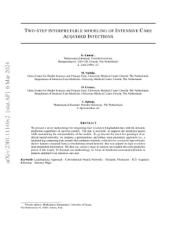 Two-step interpretable modeling of Intensive Care Acquired Infections