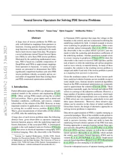 Neural Inverse Operators for Solving PDE Inverse Problems