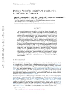 Domain-Agnostic Molecular Generation with Chemical Feedback