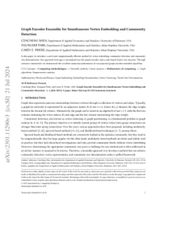 Graph Encoder Ensemble for Simultaneous Vertex Embedding and Community
  Detection