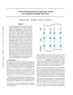 Neural Continuous-Discrete State Space Models for Irregularly-Sampled
  Time Series