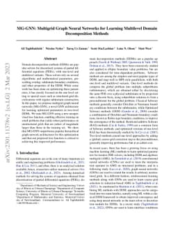 MG-GNN: Multigrid Graph Neural Networks for Learning Multilevel Domain
  Decomposition Methods