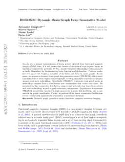 DBGDGM: Dynamic Brain Graph Deep Generative Model