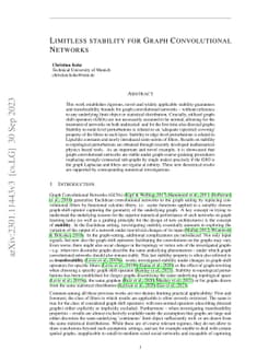 Limitless stability for Graph Convolutional Networks