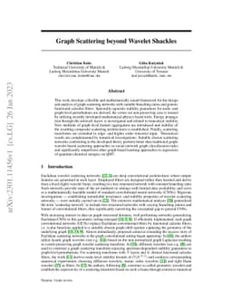 Graph Scattering beyond Wavelet Shackles