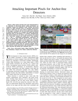 Attacking Important Pixels for Anchor-free Detectors