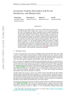 Learning Vortex Dynamics for Fluid Inference and Prediction