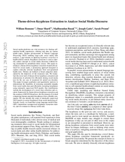 Theme-driven Keyphrase Extraction to Analyze Social Media Discourse
