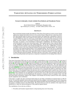 Targeted Attacks on Timeseries Forecasting