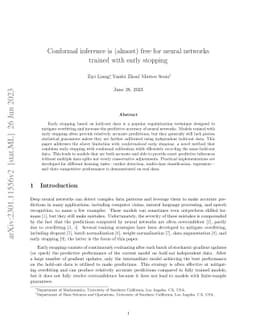 Conformal inference is (almost) free for neural networks trained with
  early stopping
