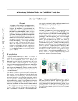 A Denoising Diffusion Model for Fluid Field Prediction