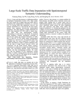 Large-Scale Traffic Data Imputation with Spatiotemporal Semantic
  Understanding