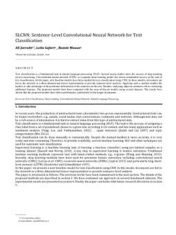 SLCNN: Sentence-Level Convolutional Neural Network for Text
  Classification