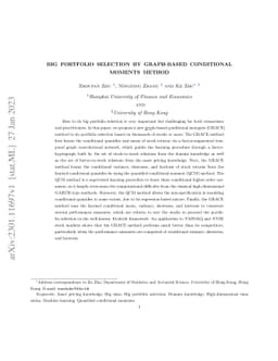 Big portfolio selection by graph-based conditional moments method