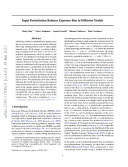 Input Perturbation Reduces Exposure Bias in Diffusion Models