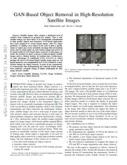 GAN-Based Object Removal in High-Resolution Satellite Images