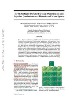 SOBER: Highly Parallel Bayesian Optimization and Bayesian Quadrature
  over Discrete and Mixed Spaces