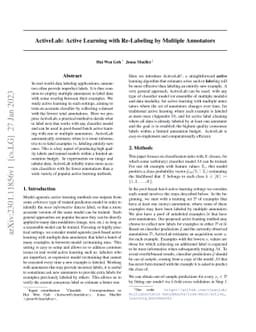 ActiveLab: Active Learning with Re-Labeling by Multiple Annotators