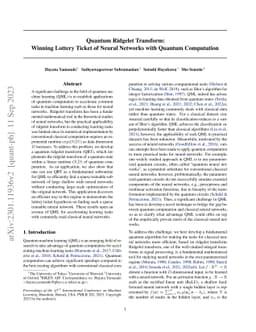 Quantum Ridgelet Transform: Winning Lottery Ticket of Neural Networks
  with Quantum Computation
