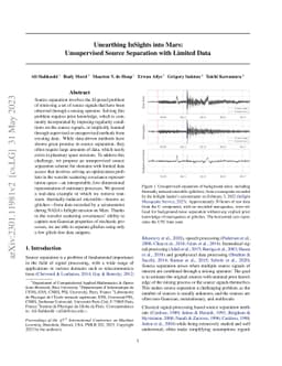 Unearthing InSights into Mars: Unsupervised Source Separation with
  Limited Data