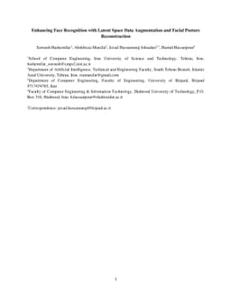 Enhancing Face Recognition with Latent Space Data Augmentation and
  Facial Posture Reconstruction