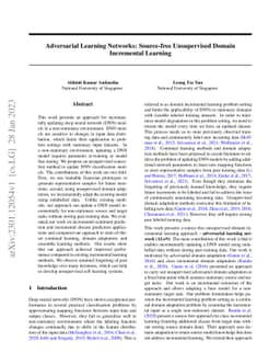 Adversarial Learning Networks: Source-free Unsupervised Domain
  Incremental Learning