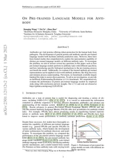 On Pre-trained Language Models for Antibody