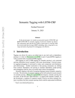 Semantic Tagging with LSTM-CRF