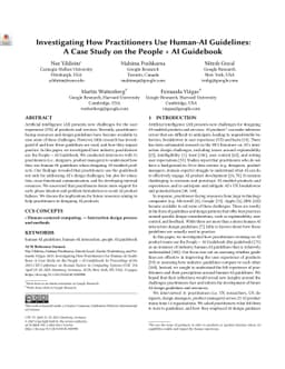 Investigating How Practitioners Use Human-AI Guidelines: A Case Study on
  the People + AI Guidebook