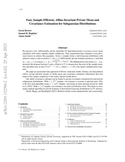 Fast, Sample-Efficient, Affine-Invariant Private Mean and Covariance
  Estimation for Subgaussian Distributions