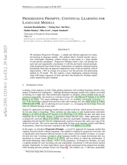 Progressive Prompts: Continual Learning for Language Models
