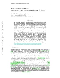 Don't Play Favorites: Minority Guidance for Diffusion Models