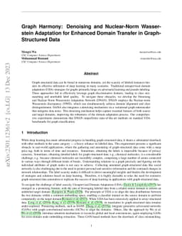 Graph Harmony: Denoising and Nuclear-Norm Wasserstein Adaptation for
  Enhanced Domain Transfer in Graph-Structured Data