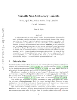 Smooth Non-Stationary Bandits