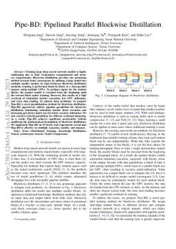 Pipe-BD: Pipelined Parallel Blockwise Distillation