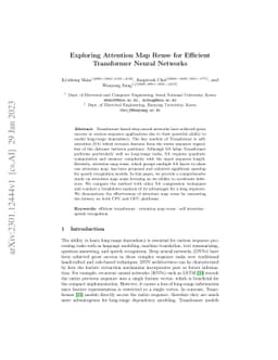 Exploring Attention Map Reuse for Efficient Transformer Neural Networks