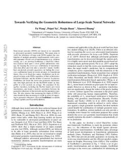 Towards Verifying the Geometric Robustness of Large-scale Neural
  Networks