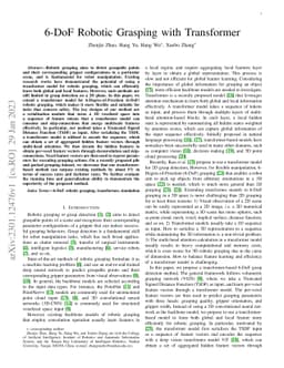 6-DoF Robotic Grasping with Transformer